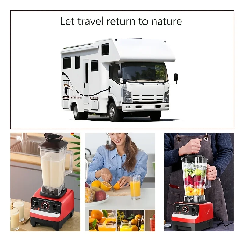 1pc Multifunctional RV Kitchen Blender with Wall Breaker, 110V-130V Plug, PP Material, Ice Crusher & Food Grinder for Efficient
1pc Multifunctional RV Kitchen Blender with Wall Breaker, 110V-130V Plug, PP Material, Ice Crusher & Food Grinder for Efficient