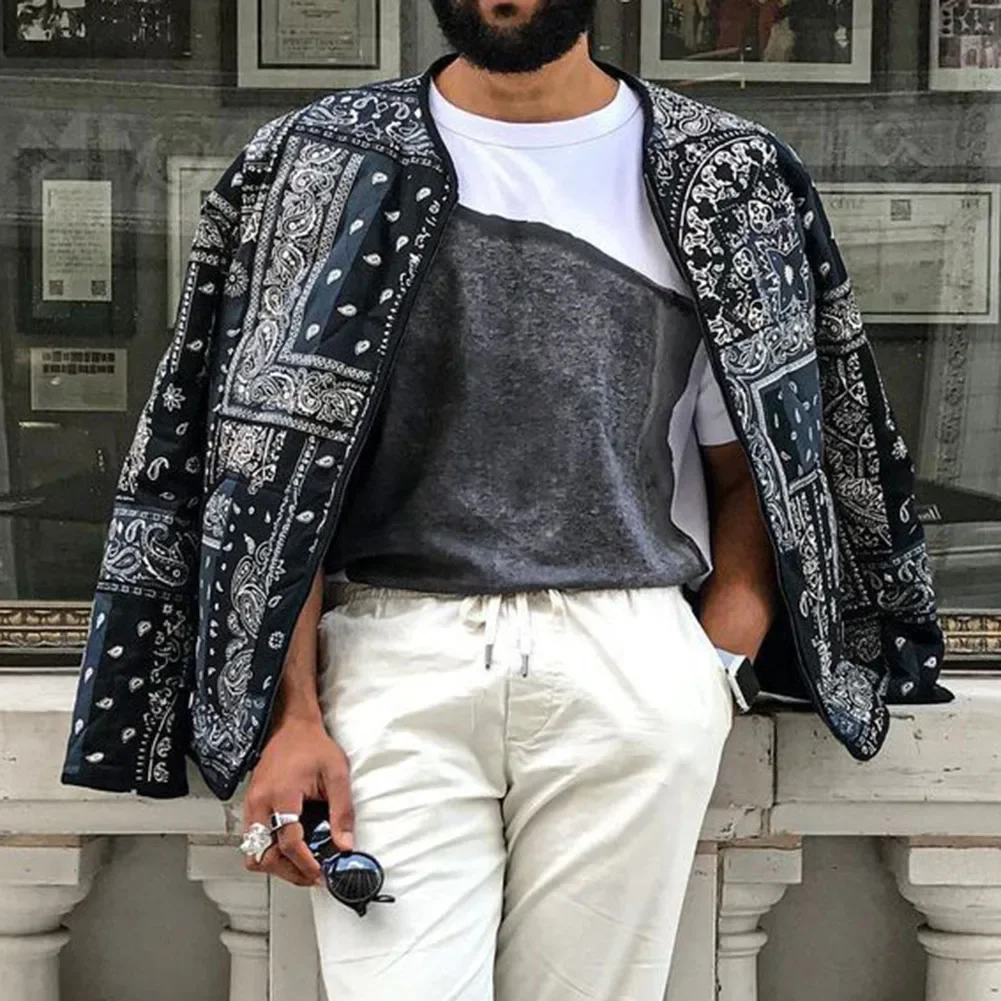 Casual Coat Cashew Flower Print Jacket For Daily Use Men's Clothing Polyester Fabric Slight Stretch Casual Style
Casual Coat Cashew Flower Print Jacket For Daily Use Men's Clothing Polyester Fabric Slight Stretch Casual Style