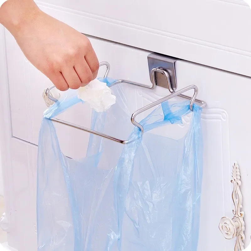 Kitchen Non Perforated Stainless Steel Garbage Rack With Hanging Bracket, Cabinet Door With Cloth And Garbage Bag Storage Rack
Kitchen Non Perforated Stainless Steel Garbage Rack With Hanging Bracket, Cabinet Door With Cloth And Garbage Bag Storage Rack
