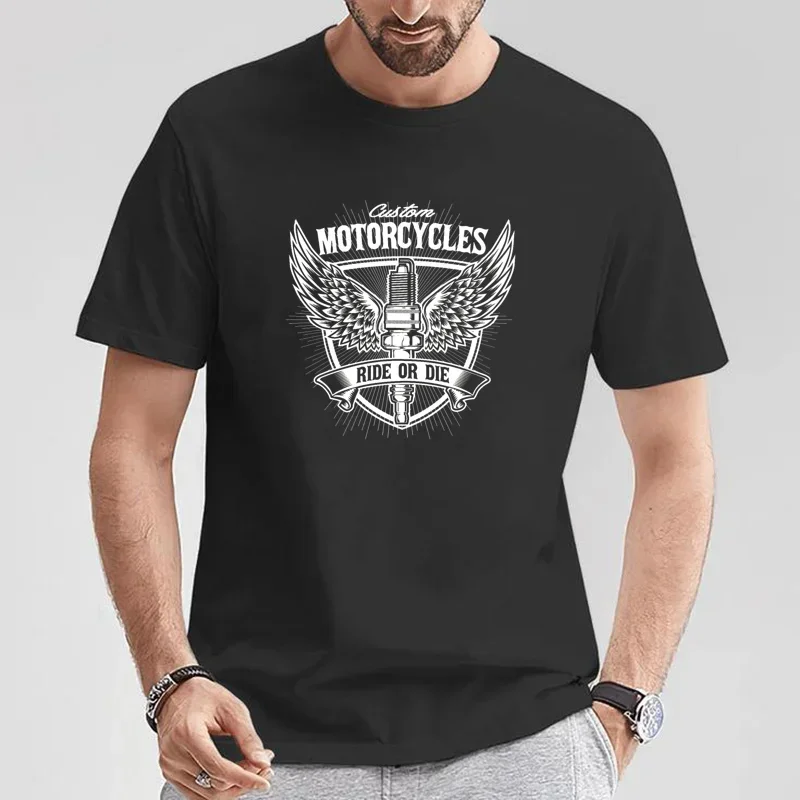 Cotton Printed Black Motorcycle T-shirt for Men Winds of Filght Graphic Men's Short Sleeved Hip-hop Trend Tshirts Casual O-neck
Cotton Printed Black Motorcycle T-shirt for Men Winds of Filght Graphic Men's Short Sleeved Hip-hop Trend Tshirts Casual O-neck