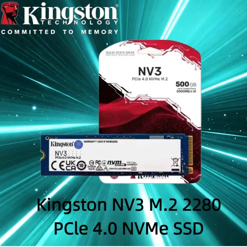 Original Kingston Multi-Capacity NV3 M.2 2280 PCIe4.0 NVMe Hard Drive Up To 6000Mb/s Internal Solid State Disk
Original Kingston Multi-Capacity NV3 M.2 2280 PCIe4.0 NVMe Hard Drive Up To 6000Mb/s Internal Solid State Disk