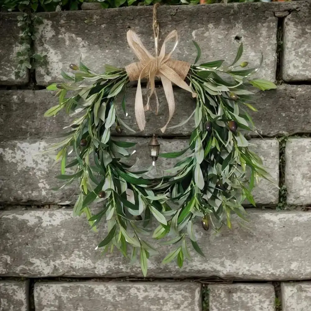 Garden Wall Decor Artificial Olive Wreath for Front Door Realistic Green Olive Branches with Beans Farmhouse Indoor Outdoor Wall
Garden Wall Decor Artificial Olive Wreath for Front Door Realistic Green Olive Branches with Beans Farmhouse Indoor Outdoor Wall