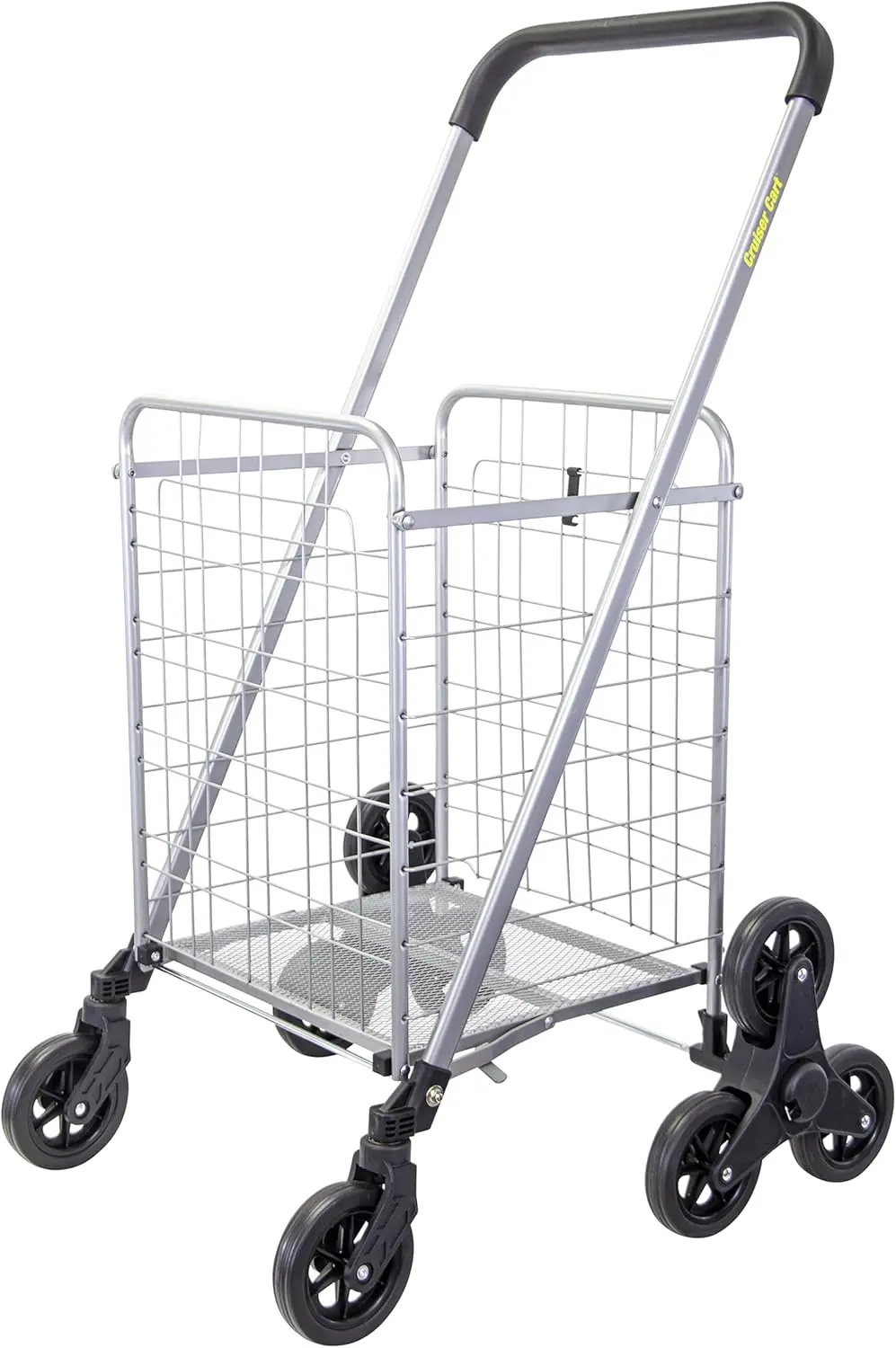 Stair Climbing Grocery Cart with Wheels, Foldable Lightweight Utility Trolley for Shopping and Laundry, Silver
Stair Climbing Grocery Cart with Wheels, Foldable Lightweight Utility Trolley for Shopping and Laundry, Silver