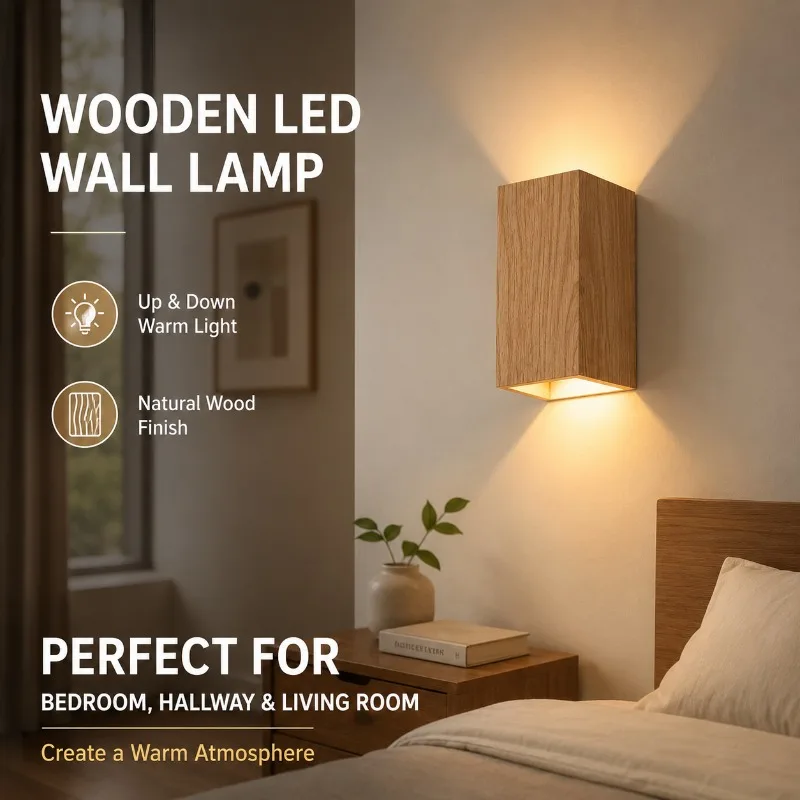 Nordic Wood Grain Wall Lamp with Up and Down Illumination Background Wall Aisle Lamp Original Wood Grain LED Wall Lamp
Nordic Wood Grain Wall Lamp with Up and Down Illumination Background Wall Aisle Lamp Original Wood Grain LED Wall Lamp