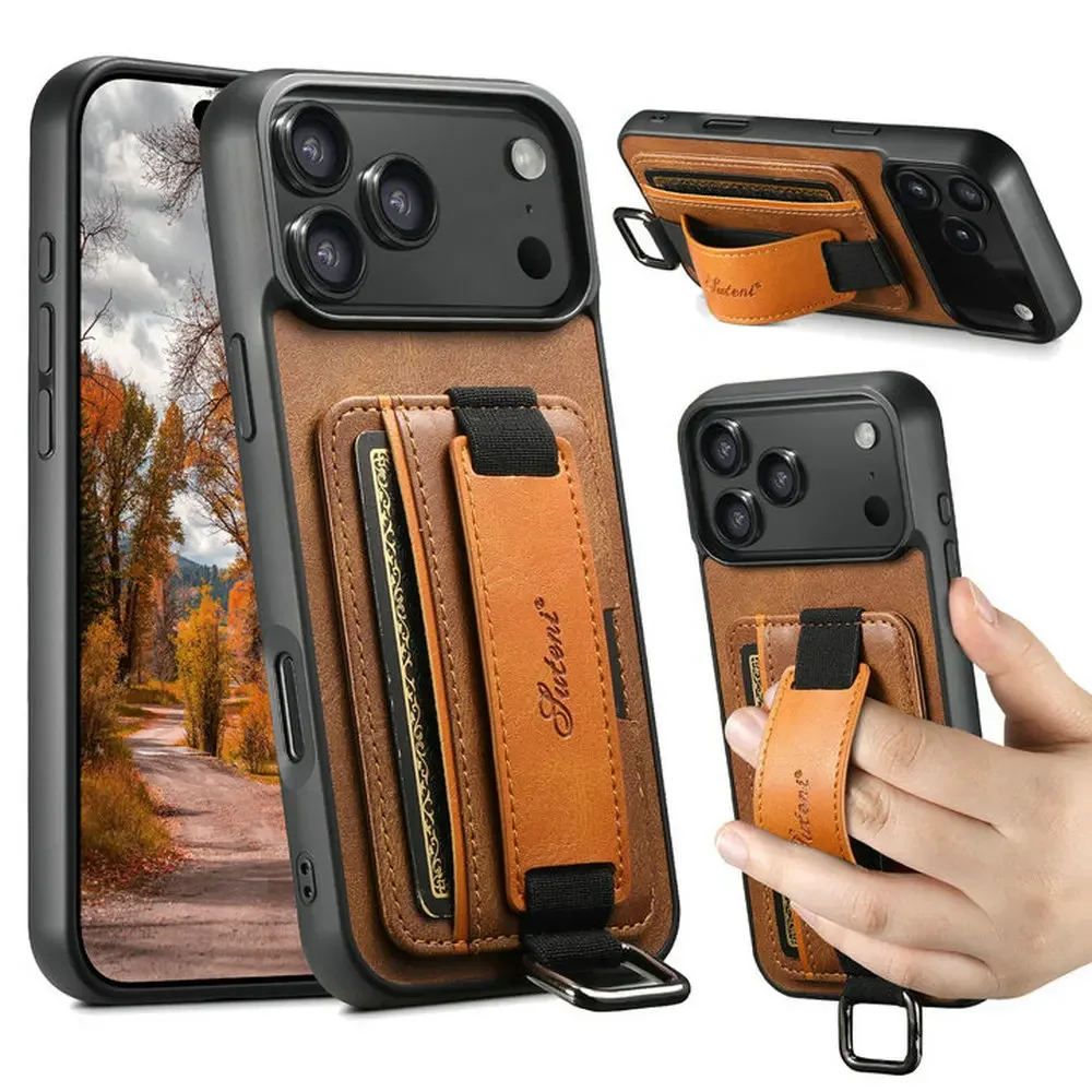 Luxury Case For iPhone 17 Pro Max 5G 2025 Wrist strap Leather Card Stand Funda For iPhone 17 Air Back Cover iPhone17 Pro Etui
Luxury Case For iPhone 17 Pro Max 5G 2025 Wrist strap Leather Card Stand Funda For iPhone 17 Air Back Cover iPhone17 Pro Etui