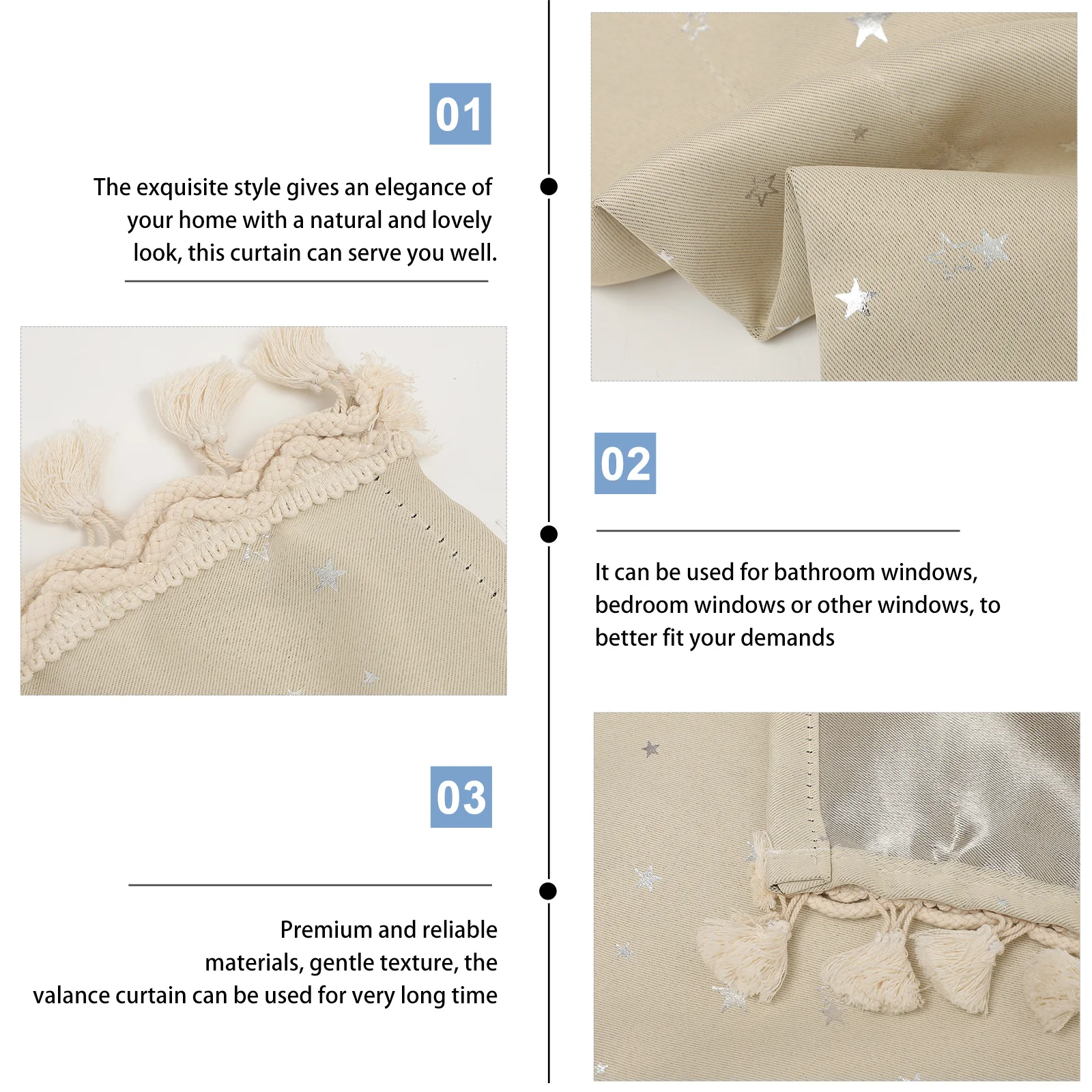 Tassel Flowing Curtain Kitchen Valance Small Window Short Curtain Easy Install Blackout Curtains for Windows Kitchen Valance 
Tassel Flowing Curtain Kitchen Valance Small Window Short Curtain Easy Install Blackout Curtains for Windows Kitchen Valance