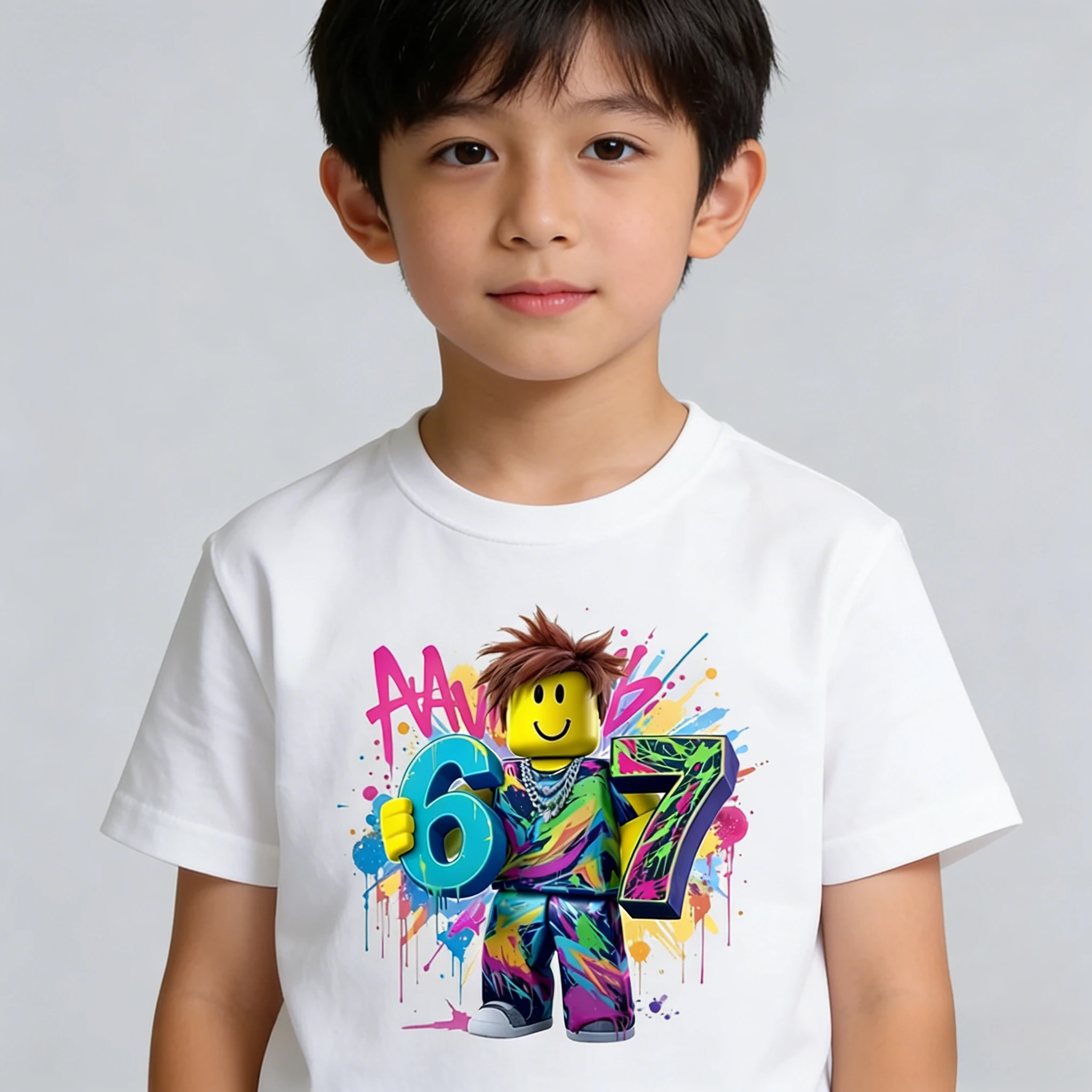 New 67 Digital Printed Children's T-shirt for Men and Women, Casual Short Sleeved T-shirt, Children's Birthday Pattern Top
New 67 Digital Printed Children's T-shirt for Men and Women, Casual Short Sleeved T-shirt, Children's Birthday Pattern Top