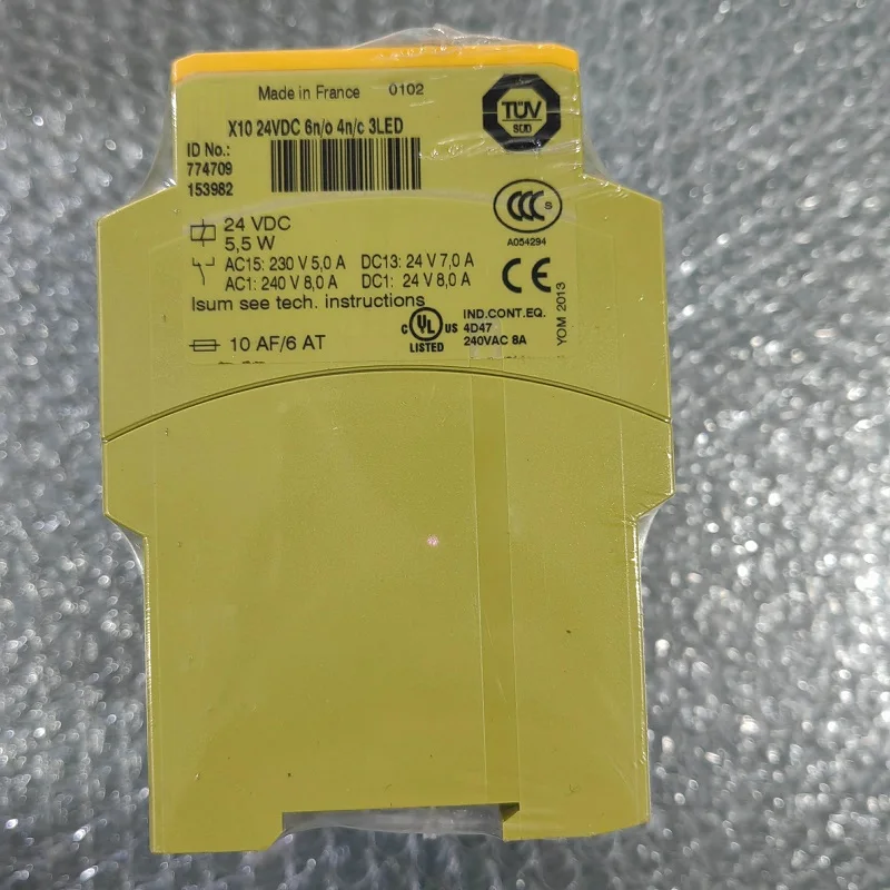 Для Pilz PNOZ X10 24 В постоянного тока 6n/o 4n/c 3LED 774709 Модуль управления реле безопасности, новый
Для Pilz PNOZ X10 24 В постоянного тока 6n/o 4n/c 3LED 774709 Модуль управления реле безопасности, новый