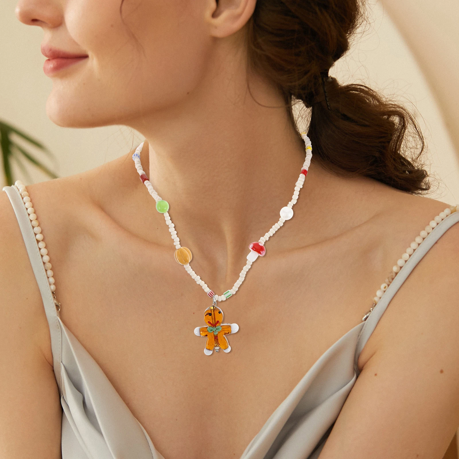 1pcs Gingerbread Man Necklace Christmas Cookie Pendant Xmas Jewelry Festive Charm Plastic Clavicle Chain Holiday Gift
1pcs Gingerbread Man Necklace Christmas Cookie Pendant Xmas Jewelry Festive Charm Plastic Clavicle Chain Holiday Gift