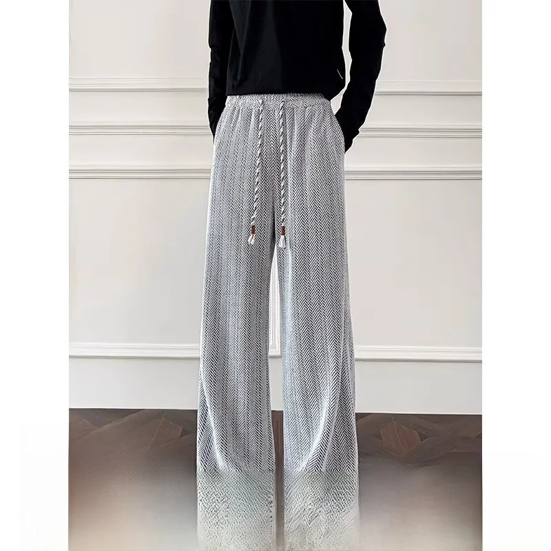 Американские вязаные брюки в клетку, повседневные, свободного кроя, осенние, модные, брендовые, в стиле французского шика, с высокой талией, длинные брюки
Американские вязаные брюки в клетку, повседневные, свободного кроя, осенние, модные, брендовые, в стиле французского шика, с высокой талией, длинные брюки