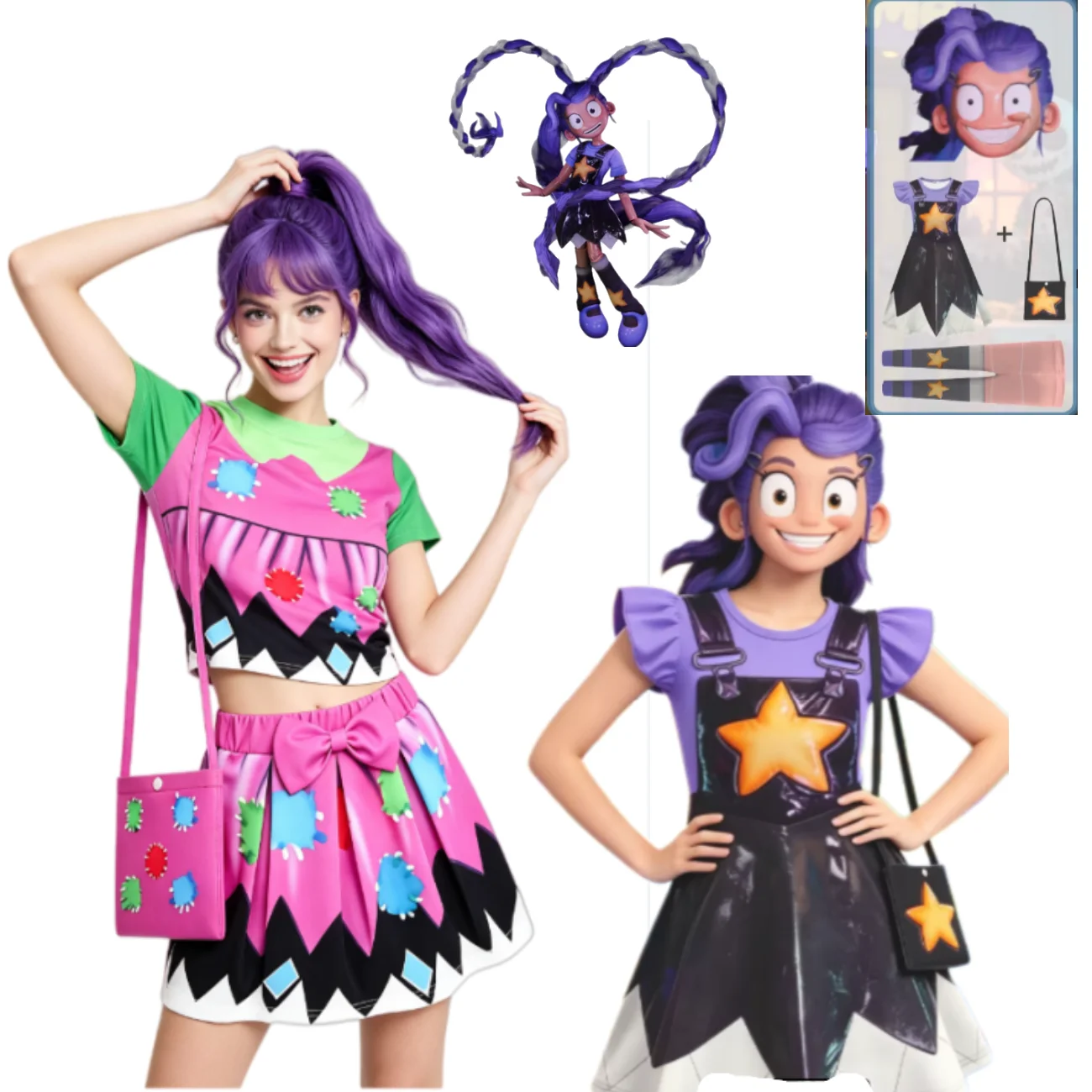 Horror Game Lily Playtime Cosplay Costume Girls 3-Piece Outfit with Mask Bag for Children's Day Halloween Performance Lily Cos
Horror Game Lily Playtime Cosplay Costume Girls 3-Piece Outfit with Mask Bag for Children's Day Halloween Performance Lily Cos