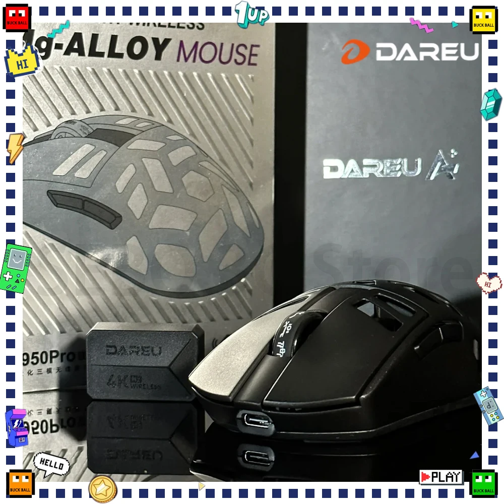Dareu A950pro Gaming Mouse Paw3395 Sensor 4K Tri Mode Wireless Mouse Magnesium Alloy Lightweight Mice Pc E-Sports Gamer Gifts
Dareu A950pro Gaming Mouse Paw3395 Sensor 4K Tri Mode Wireless Mouse Magnesium Alloy Lightweight Mice Pc E-Sports Gamer Gifts