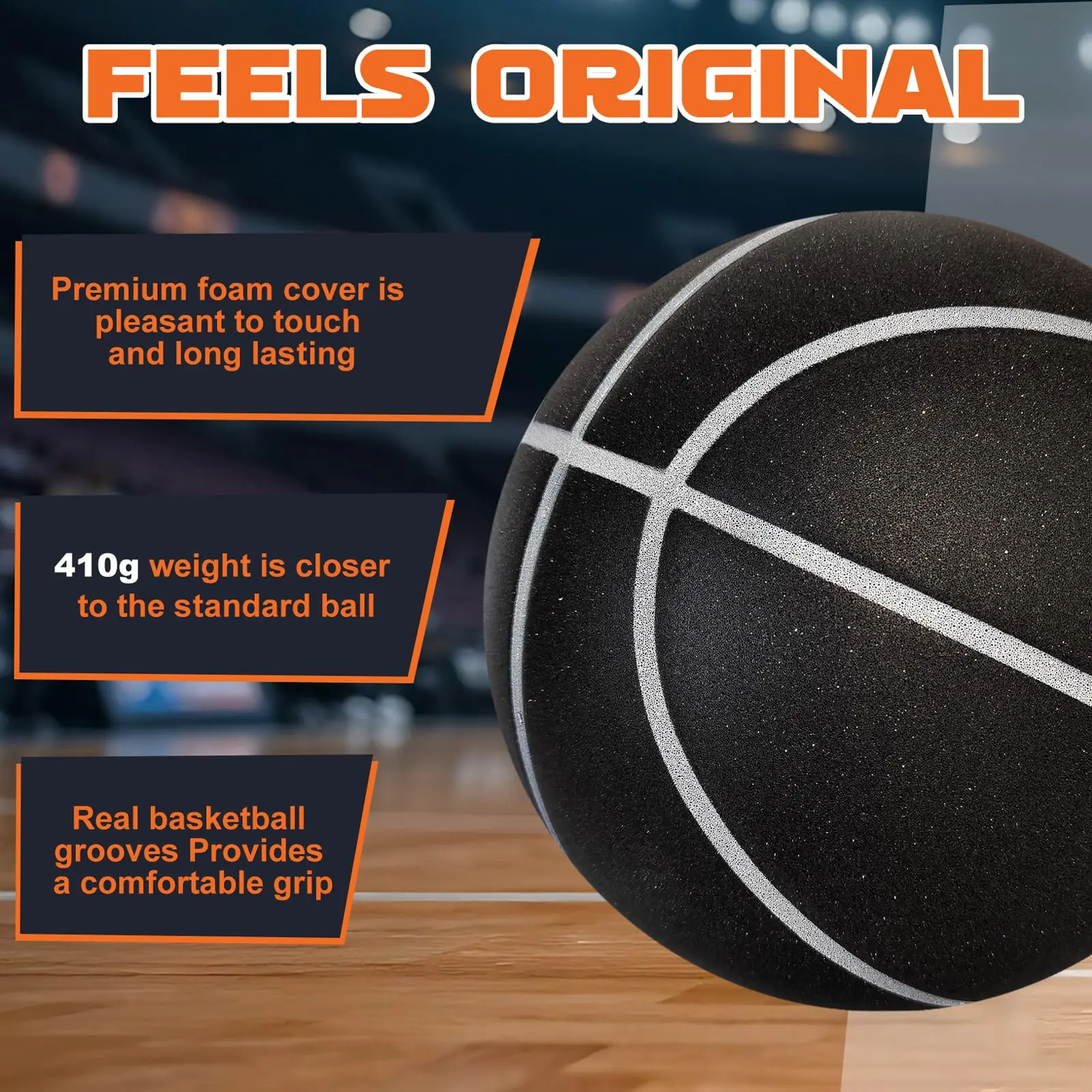 Silent Bounce Indoor Basketball, High-Density Foam Material, Safe & Soft, Kids' Home Sports Toy Ball
Silent Bounce Indoor Basketball, High-Density Foam Material, Safe & Soft, Kids' Home Sports Toy Ball