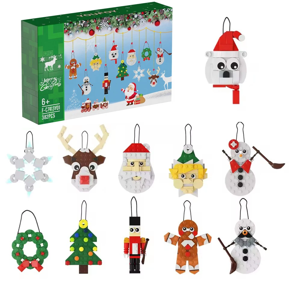MOC Christmas Party Ornament Building Blocks Santa Claus/wreath/elk/snowman Hanging Pendant Model Children's Assembly Toys Gift
MOC Christmas Party Ornament Building Blocks Santa Claus/wreath/elk/snowman Hanging Pendant Model Children's Assembly Toys Gift