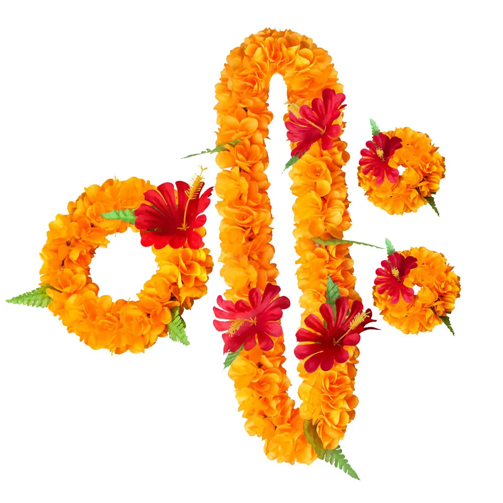 4Pcs Floral Garland Set Hawaiian Wreath Beach Festivals Accessories Headband Necklace Bracelets Party Travel Luau Celebration
4Pcs Floral Garland Set Hawaiian Wreath Beach Festivals Accessories Headband Necklace Bracelets Party Travel Luau Celebration