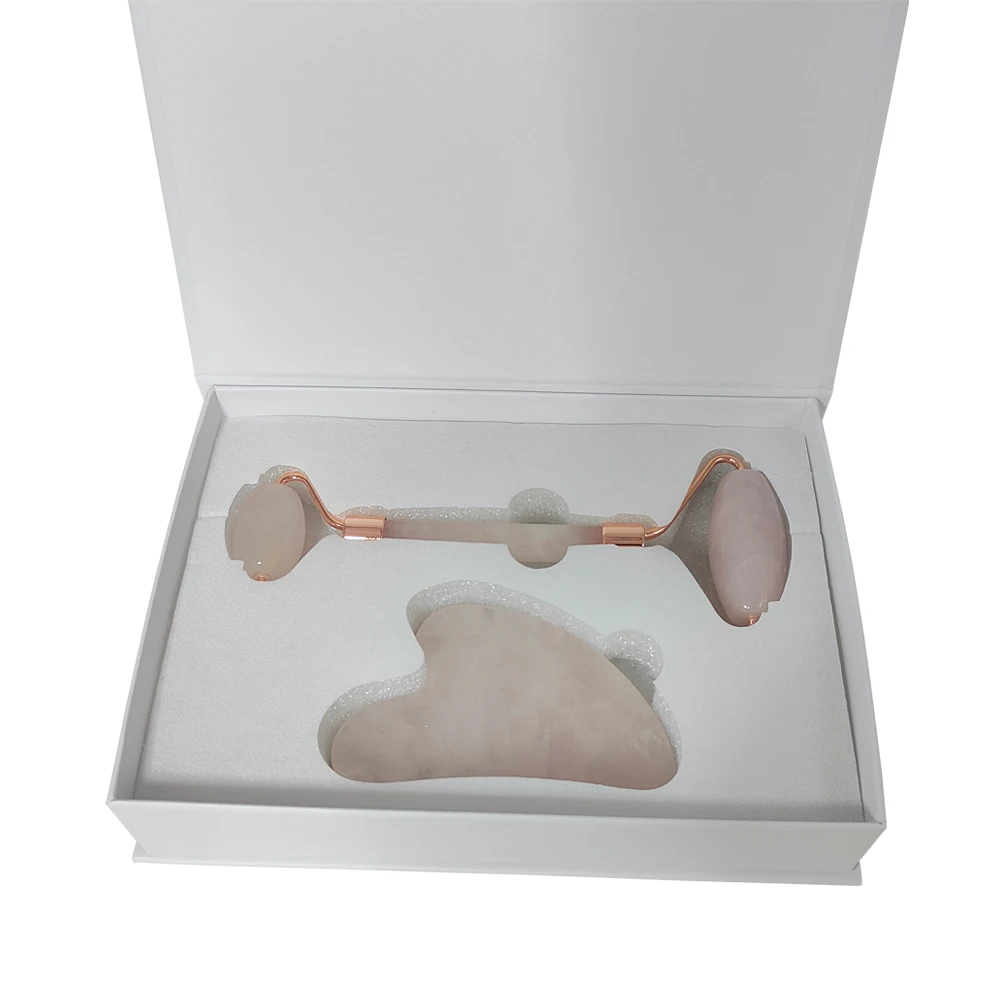 Natural Rose Quartz Jade Roller+Scraping Board Set Facial Massager Jade Stone Roller Gua Sha Face Lifting Massage Tool Skin Care
Natural Rose Quartz Jade Roller+Scraping Board Set Facial Massager Jade Stone Roller Gua Sha Face Lifting Massage Tool Skin Care