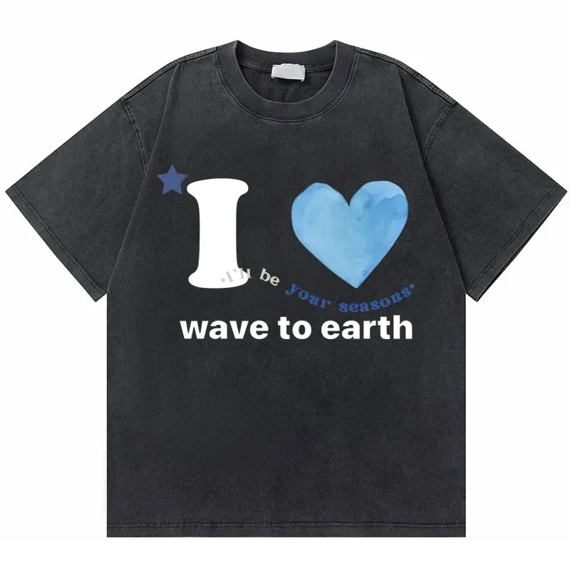 I Love Wave To Earth I'll Be Your Seasons Retro Washed T-shirt Men Kpop Korean Fashion Trend T-shirts Hip Hop Vintage Streetwear
I Love Wave To Earth I'll Be Your Seasons Retro Washed T-shirt Men Kpop Korean Fashion Trend T-shirts Hip Hop Vintage Streetwear