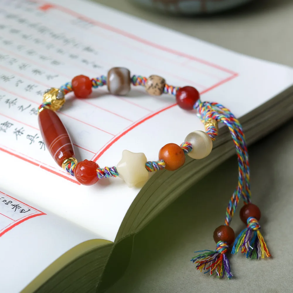 Handcrafted Chinese-Style South Red Agate Threaded Tian Zhu Bead Bracelet with Buddha Head Bodhi Root Charms for Women
Handcrafted Chinese-Style South Red Agate Threaded Tian Zhu Bead Bracelet with Buddha Head Bodhi Root Charms for Women