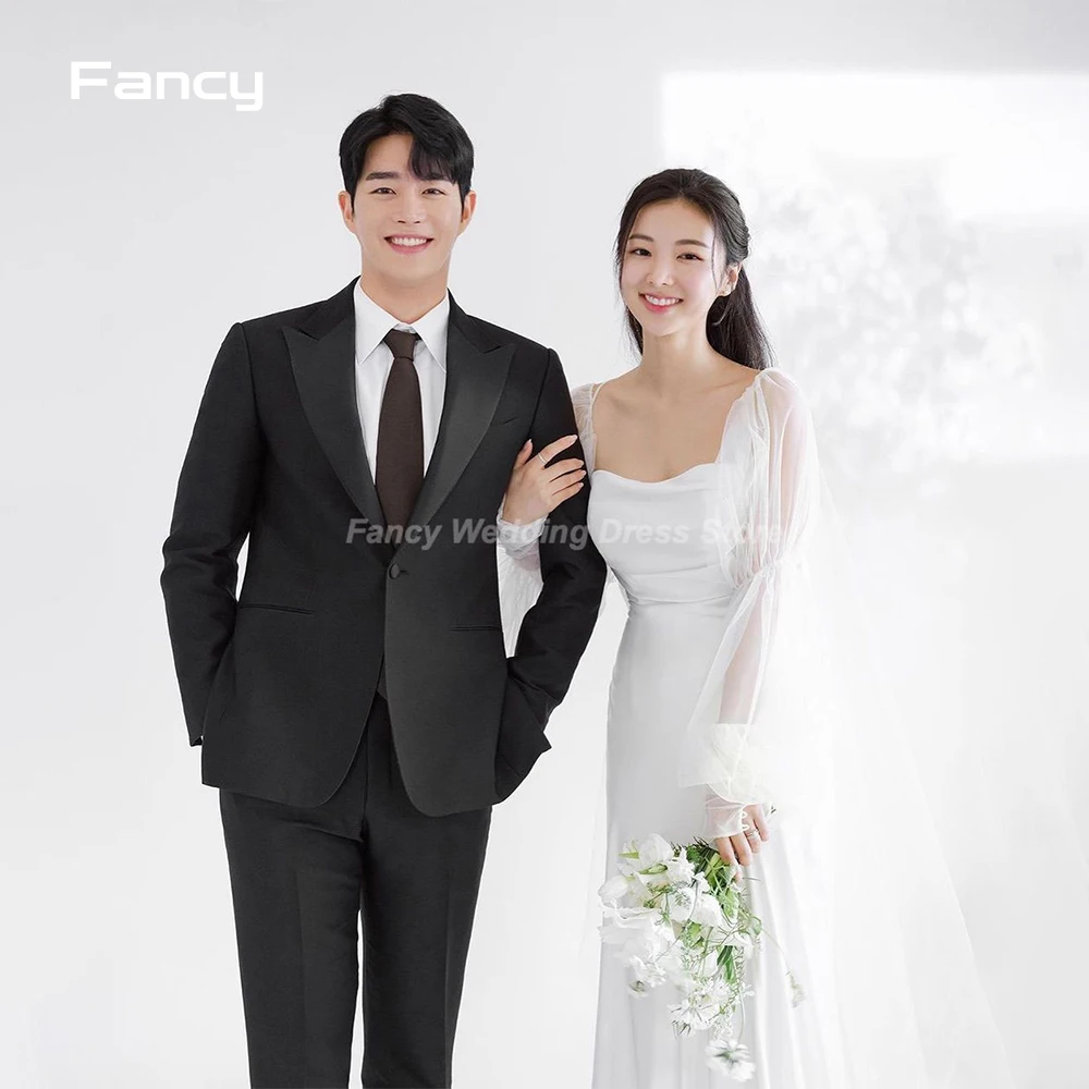 Fancy Korea Square Neck Wedding Dress Photoshoot Long Sleeve A Line Bridal Gown Soft Satin Bridal Dresses customized
Fancy Korea Square Neck Wedding Dress Photoshoot Long Sleeve A Line Bridal Gown Soft Satin Bridal Dresses customized