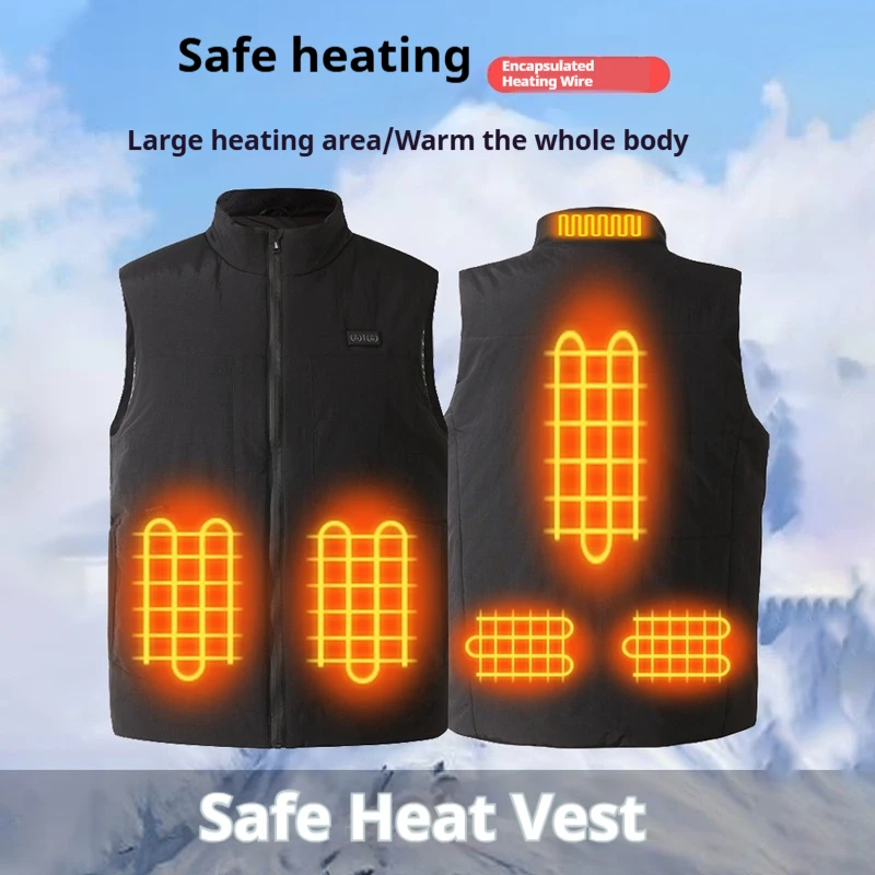 Dual-Control Six-Zone Intelligent Heating Vest USB Powered Heating Vest Warmth Jacket Men Women Style Motorcycle Rider Vest
Dual-Control Six-Zone Intelligent Heating Vest USB Powered Heating Vest Warmth Jacket Men Women Style Motorcycle Rider Vest