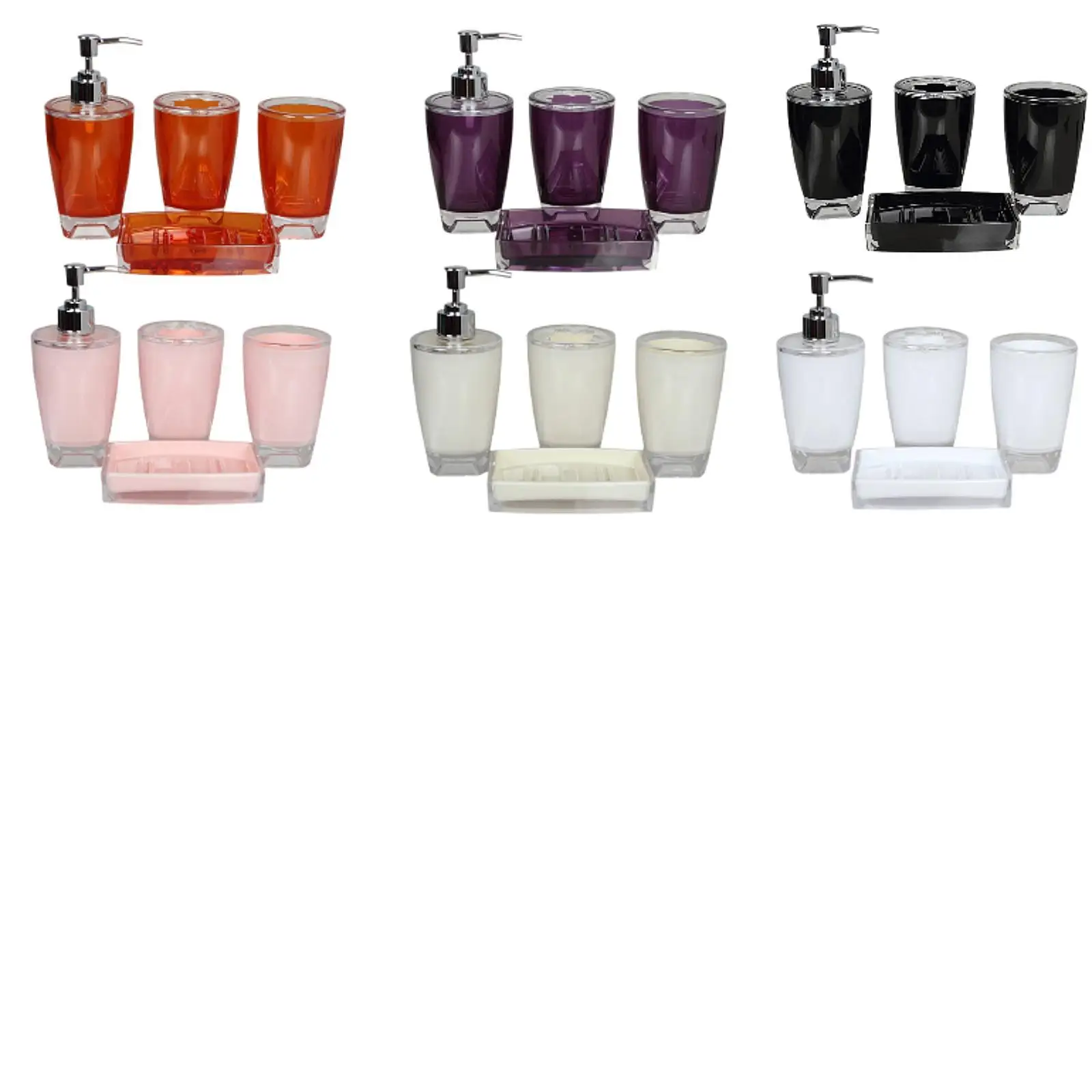 4 Pieces Toothbrush Holder Soap Dispenser Mouthwash Cup Bathroom Accessories Set for Countertop Vanity Bathroom Decor Hotel
4 Pieces Toothbrush Holder Soap Dispenser Mouthwash Cup Bathroom Accessories Set for Countertop Vanity Bathroom Decor Hotel
