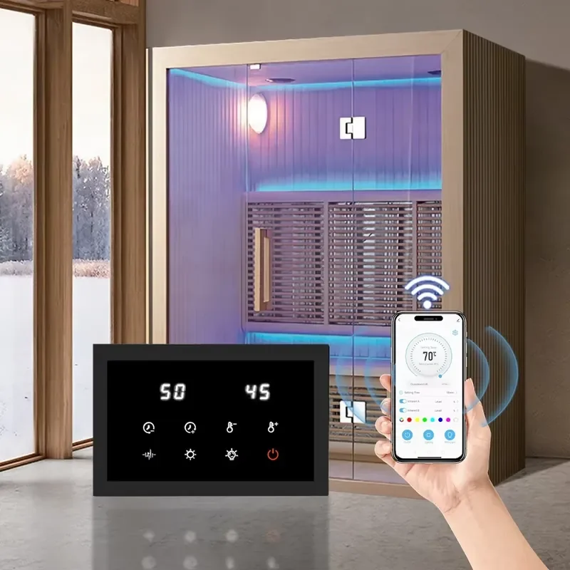 OEM ODM Factory High Quality WiFi Light Wave Heating Sauna Room Temperature Control Panel Compatible with All Brands
OEM ODM Factory High Quality WiFi Light Wave Heating Sauna Room Temperature Control Panel Compatible with All Brands