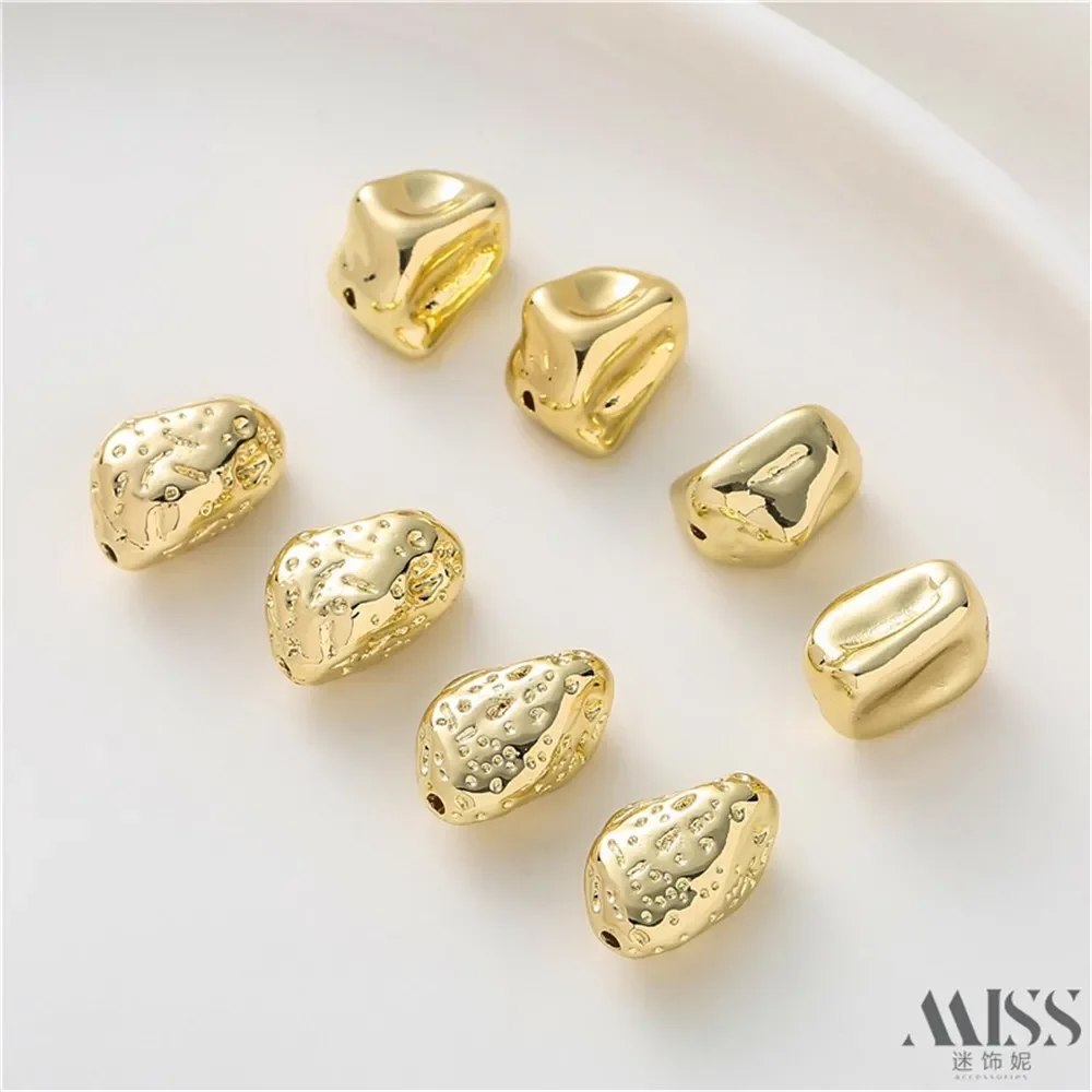 14K Gold-wrapped Smooth Pitting Special-shaped Irregular DIY Handmade Bracelet Necklace with Bead Through-hole Loose Bead Spacer
14K Gold-wrapped Smooth Pitting Special-shaped Irregular DIY Handmade Bracelet Necklace with Bead Through-hole Loose Bead Spacer
