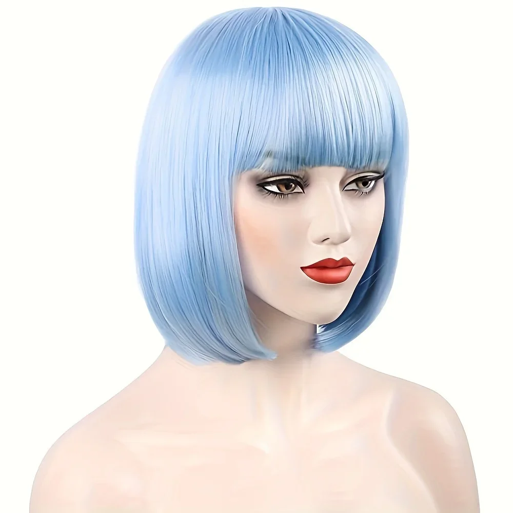Women's Short Straight Bob Wig with Bangs - 180% Density Synthetic Wig Breathable Rose Net Cap Natural Full Look
Women's Short Straight Bob Wig with Bangs - 180% Density Synthetic Wig Breathable Rose Net Cap Natural Full Look