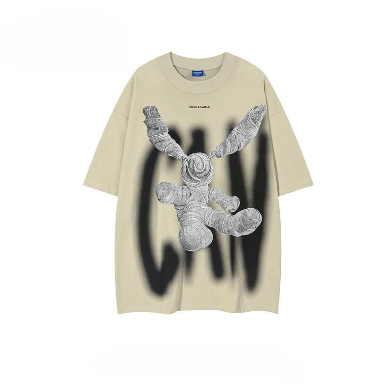 Hip-hop Printed Graffiti Short Sleeve for Men and Women O-neck Half Sleeve Fashionable Couple Shirt Loose Casual Fashionable Tee
Hip-hop Printed Graffiti Short Sleeve for Men and Women O-neck Half Sleeve Fashionable Couple Shirt Loose Casual Fashionable Tee