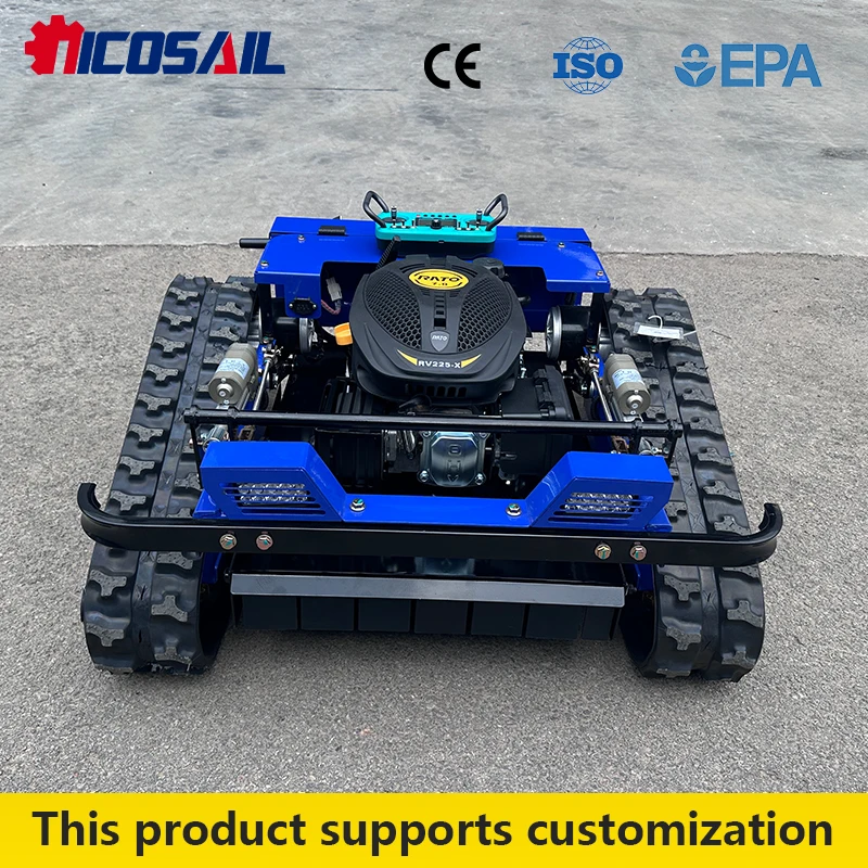 Custom Tracked Heavy Duty Remote Lawn Mower 30° Slope Adaptation 1.2L Gas Tank EPA Certification
Custom Tracked Heavy Duty Remote Lawn Mower 30° Slope Adaptation 1.2L Gas Tank EPA Certification