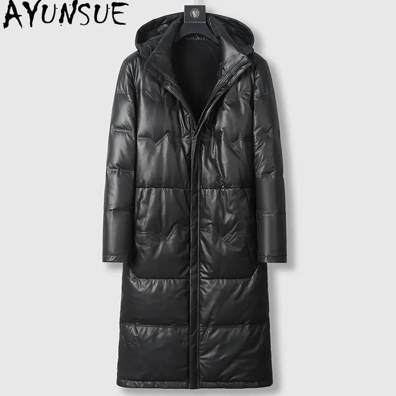 AYUNSUE High-end 100% Real Calfskin Genuine Leather Down Jacket Men Luxury Winter Detachable Hood Long Puffer Coat Warm Jackets
AYUNSUE High-end 100% Real Calfskin Genuine Leather Down Jacket Men Luxury Winter Detachable Hood Long Puffer Coat Warm Jackets