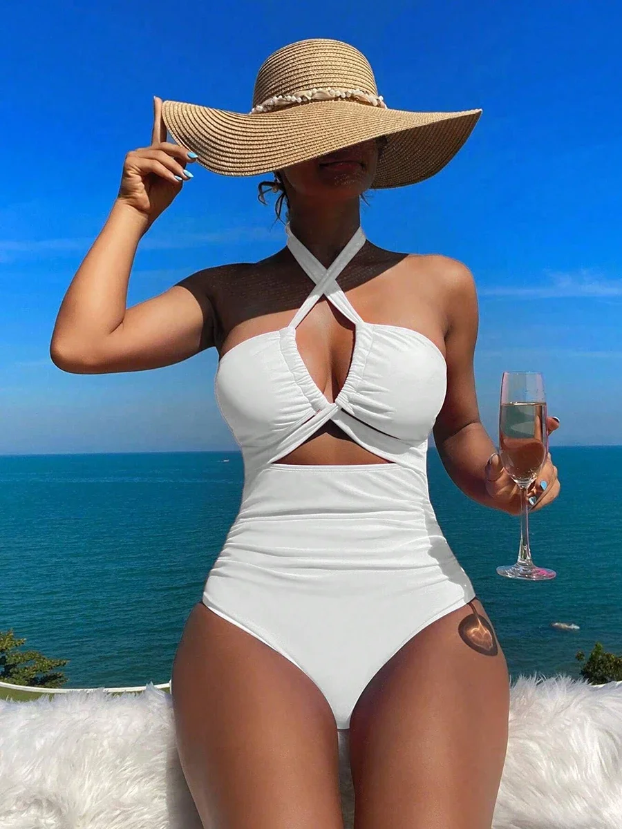 Drawstring One-piece Women Swimsuit 2025 Swimwear Female High Waisted Bikini Bandeau Halter Bathing Suit Swimming for Monokini
Drawstring One-piece Women Swimsuit 2025 Swimwear Female High Waisted Bikini Bandeau Halter Bathing Suit Swimming for Monokini