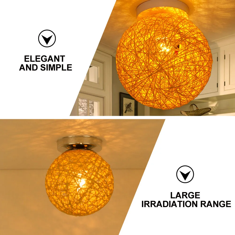 1 Rattan Ball Ceiling Lamp 15cm Yellow Modern Creative Light for Bedroom Balcony Corridor Study Hallway Easy Install Durable
1 Rattan Ball Ceiling Lamp 15cm Yellow Modern Creative Light for Bedroom Balcony Corridor Study Hallway Easy Install Durable