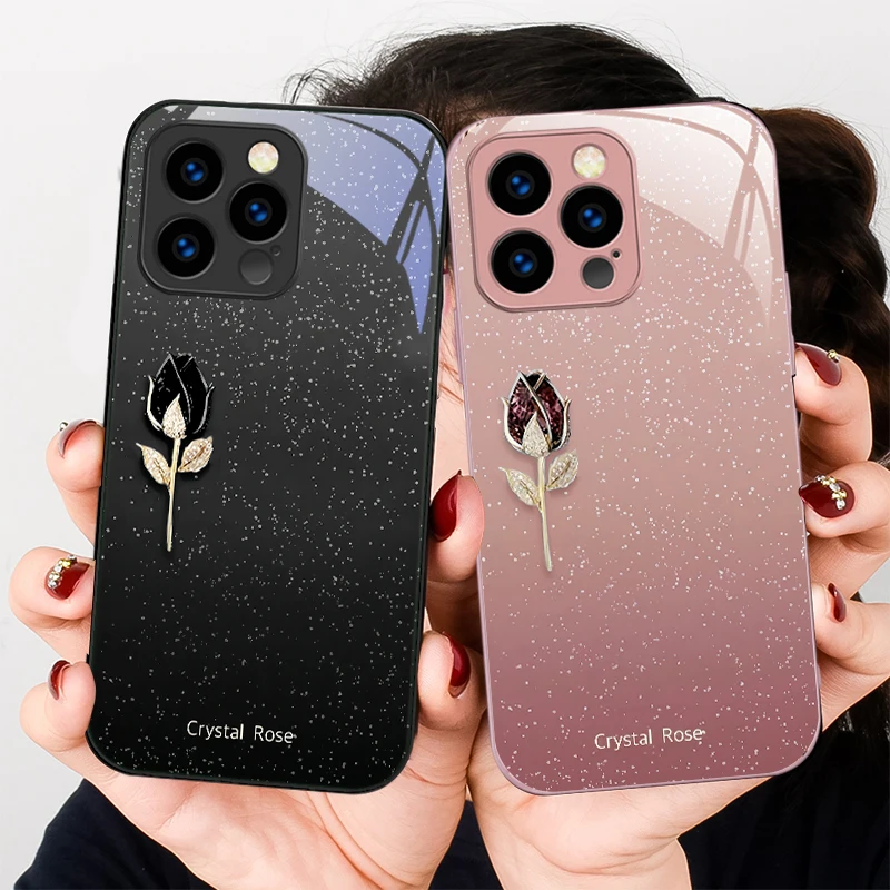White Spot Crystal Rose For iPhone 16 E 15 14 13 Plus 12 mini 11 Pro Max 11Pro XR Xs X 7 8 P lus 16E Tempered Glass Phone Case
White Spot Crystal Rose For iPhone 16 E 15 14 13 Plus 12 mini 11 Pro Max 11Pro XR Xs X 7 8 P lus 16E Tempered Glass Phone Case