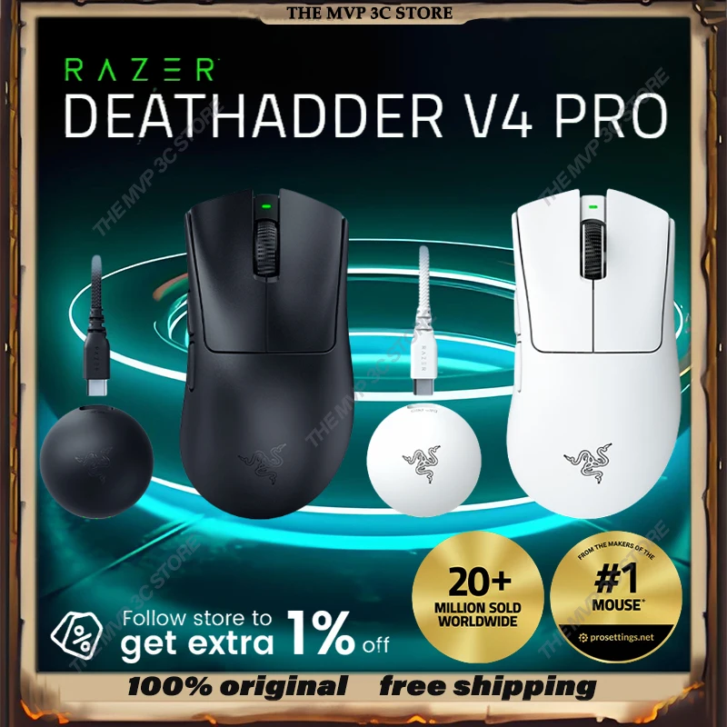 Razer Viper V4 Pro Wireless Gaming Mouse Dual 8K 56g Lightweight FOCUS PRO 45K 2.0 45000DPI HYPERSPEED 2.0 Ergonomic Mouse PC
Razer Viper V4 Pro Wireless Gaming Mouse Dual 8K 56g Lightweight FOCUS PRO 45K 2.0 45000DPI HYPERSPEED 2.0 Ergonomic Mouse PC