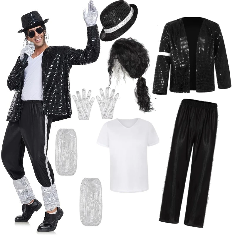 Dance Star Costume Cosplay adult Party Cosplay Costume Carnival Party Superstar Singer 80s 90s Hip Hop Stage Outfits & Wig
Dance Star Costume Cosplay adult Party Cosplay Costume Carnival Party Superstar Singer 80s 90s Hip Hop Stage Outfits & Wig