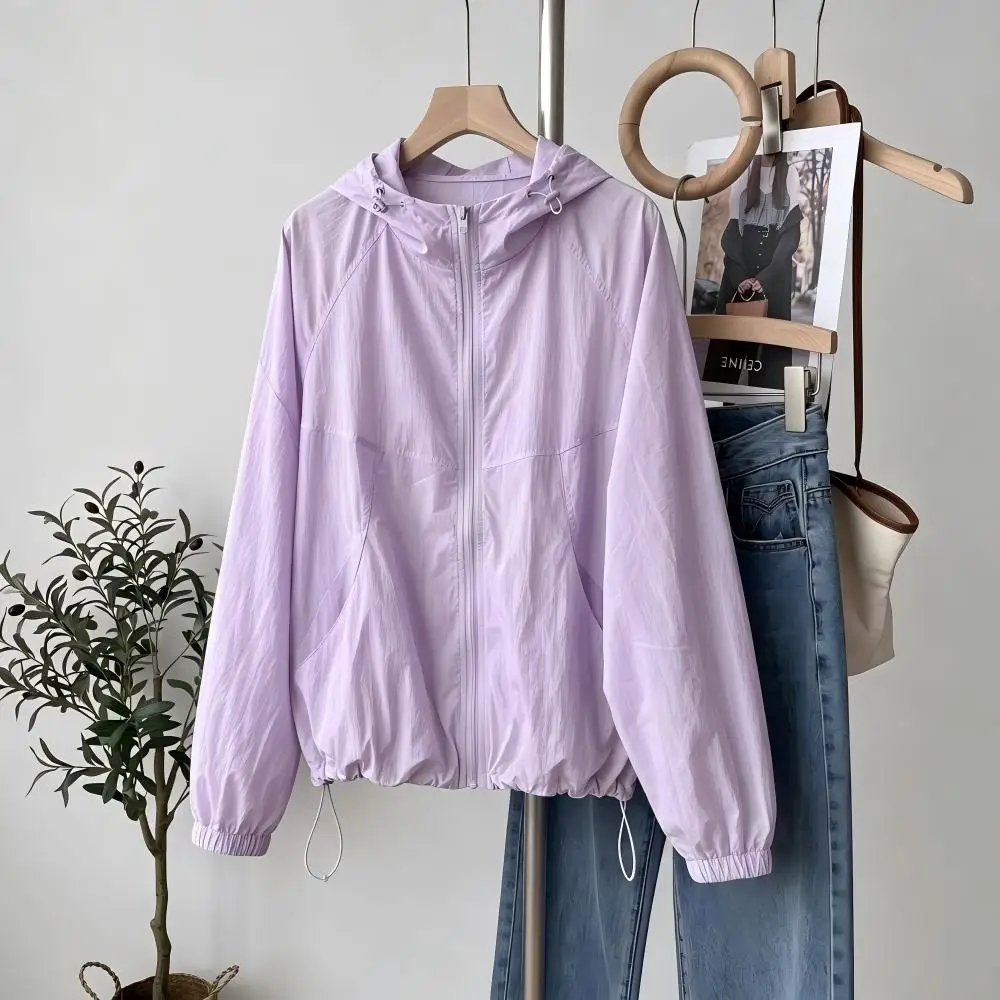 Casual Pure Color Hooded Sun Protection Clothing Women's Thin Outdoor Fashionable Summer New Arrival Long Sleeve Zipper Coat
Casual Pure Color Hooded Sun Protection Clothing Women's Thin Outdoor Fashionable Summer New Arrival Long Sleeve Zipper Coat