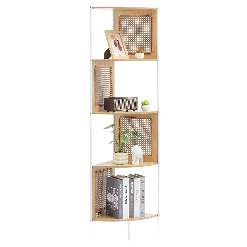 VEVOR Modern Wood 5-Tier Wall-Mounted Corner Shelf Stainless Steel Frame Narrow Open Storage Display Stand Flower Plant Holder
VEVOR Modern Wood 5-Tier Wall-Mounted Corner Shelf Stainless Steel Frame Narrow Open Storage Display Stand Flower Plant Holder