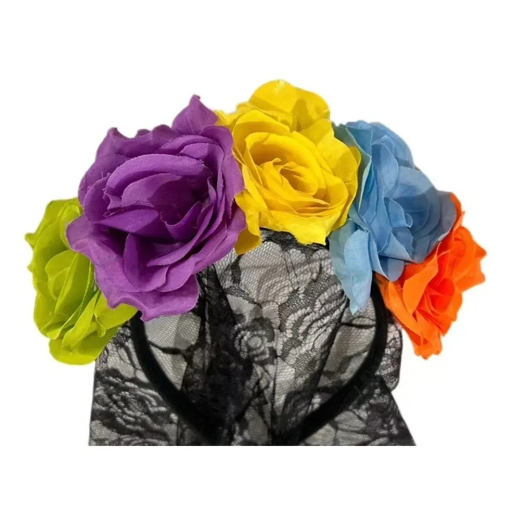 1PC Black Veil Halloween Rose Flower Headband Costume Cosplay Wedding Rose Flower Crown Headband Party Holiday DIY Decorations
1PC Black Veil Halloween Rose Flower Headband Costume Cosplay Wedding Rose Flower Crown Headband Party Holiday DIY Decorations
