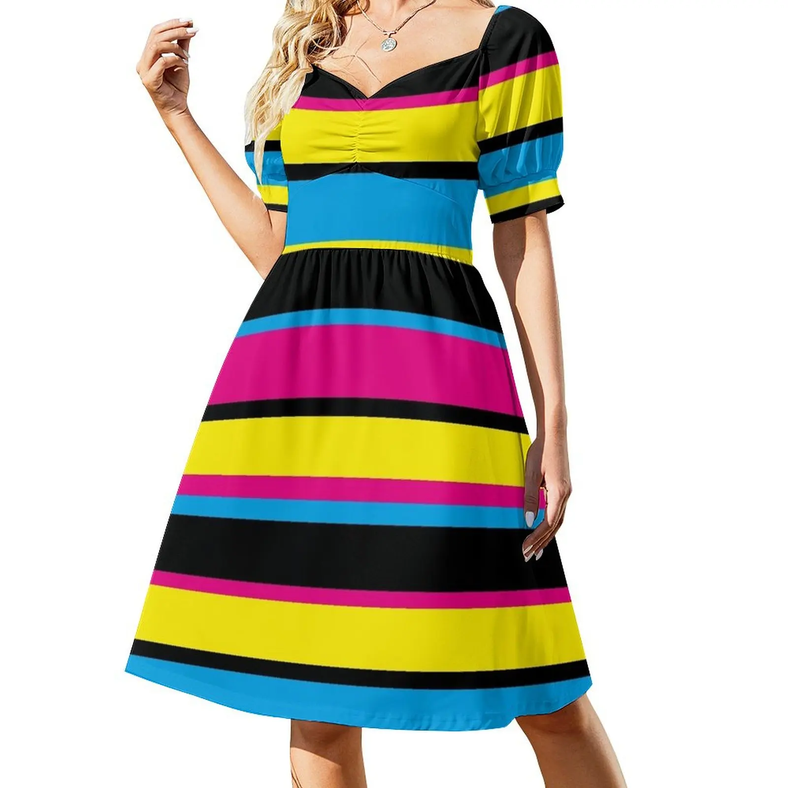 Process Color Striped pattern - cmyk - cyan, magenta, yellow, black Short-Sleeved Dress Womens dresses womens clothing
Process Color Striped pattern - cmyk - cyan, magenta, yellow, black Short-Sleeved Dress Womens dresses womens clothing