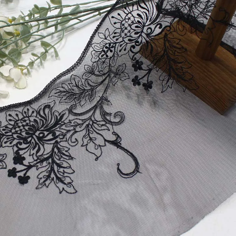 30Yards Black Floral Embroidery Lace Trim Skirt Hem For Clothes Sewing Accessories Lingerie Lace Dress Underware
30Yards Black Floral Embroidery Lace Trim Skirt Hem For Clothes Sewing Accessories Lingerie Lace Dress Underware
