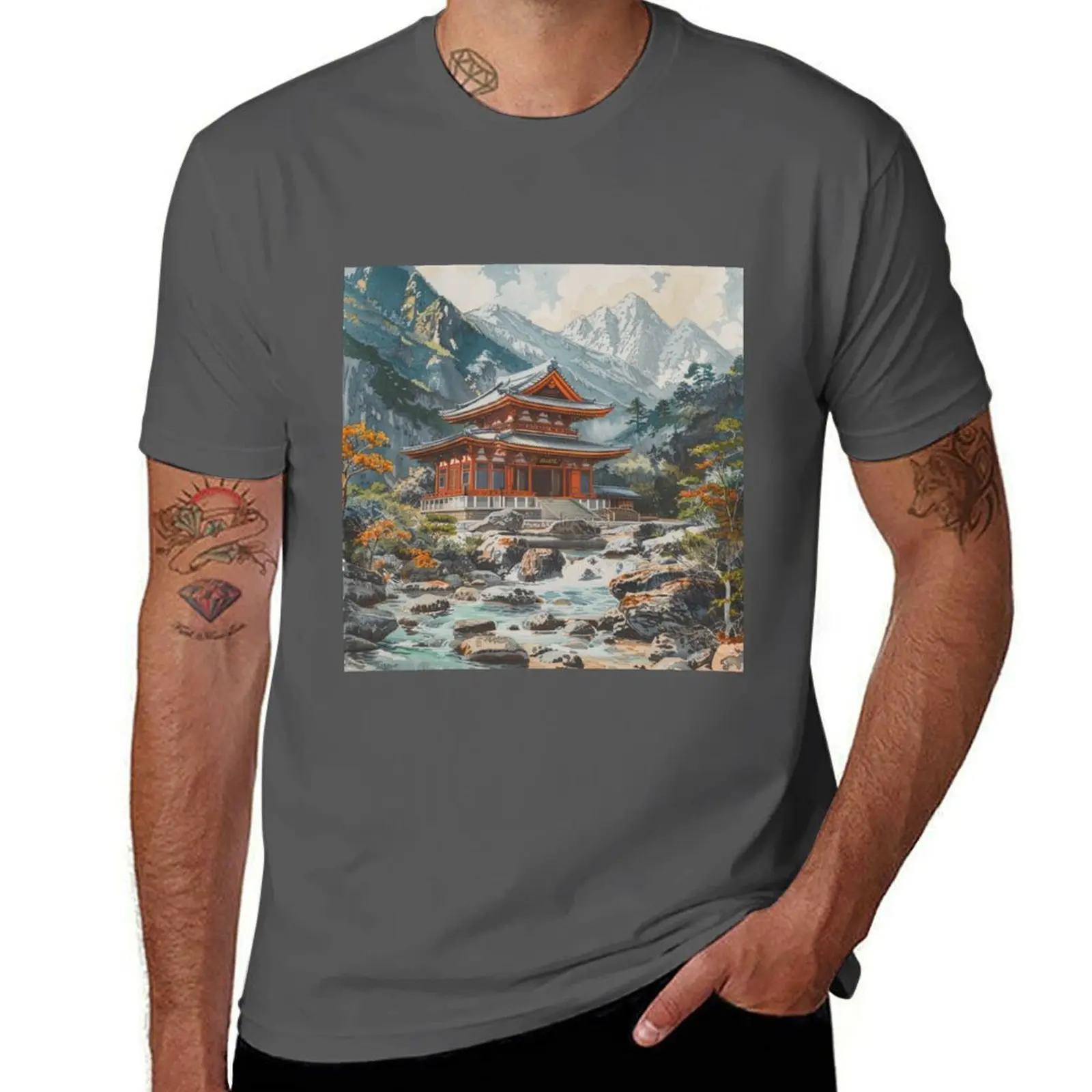 Japanese temple T-Shirt Casual Light Summer Short Sleeve Top
Japanese temple T-Shirt Casual Light Summer Short Sleeve Top