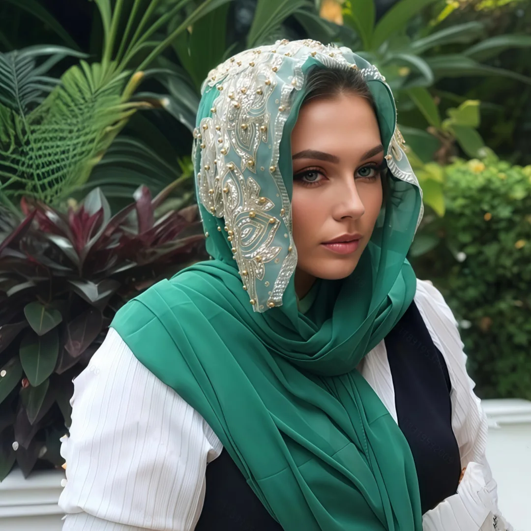 Muslim Chiffon Hijab Beaded Femme Musulman Gold Diamonds Sequins Long Scarf Hijabs Shawls Wrap Fashion Wedding Party Turbante
Muslim Chiffon Hijab Beaded Femme Musulman Gold Diamonds Sequins Long Scarf Hijabs Shawls Wrap Fashion Wedding Party Turbante