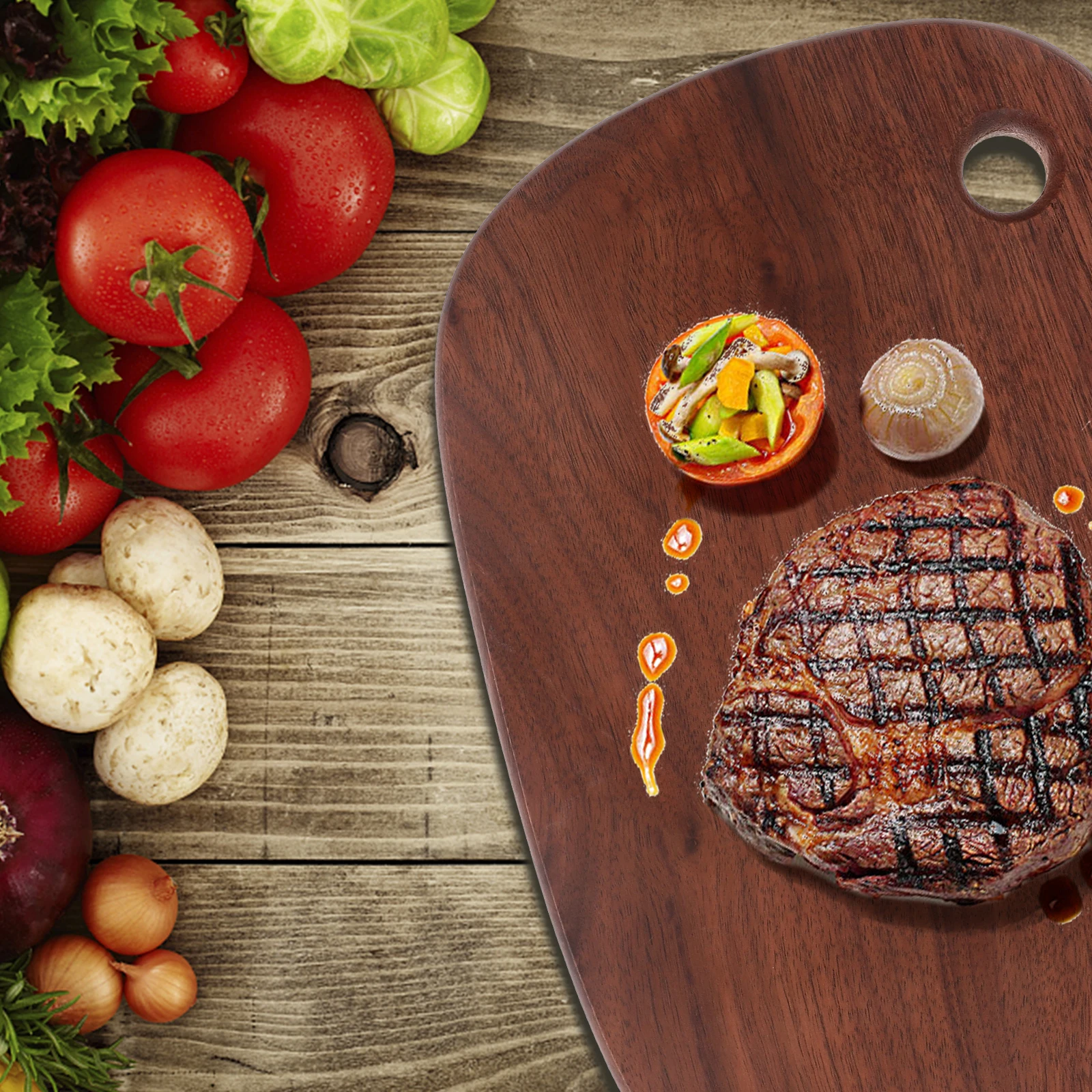 Black Walnut Cutting Board Clean Kitchen Tool Portable Fruit Meat Tray No Smell Outdoor Use
Black Walnut Cutting Board Clean Kitchen Tool Portable Fruit Meat Tray No Smell Outdoor Use