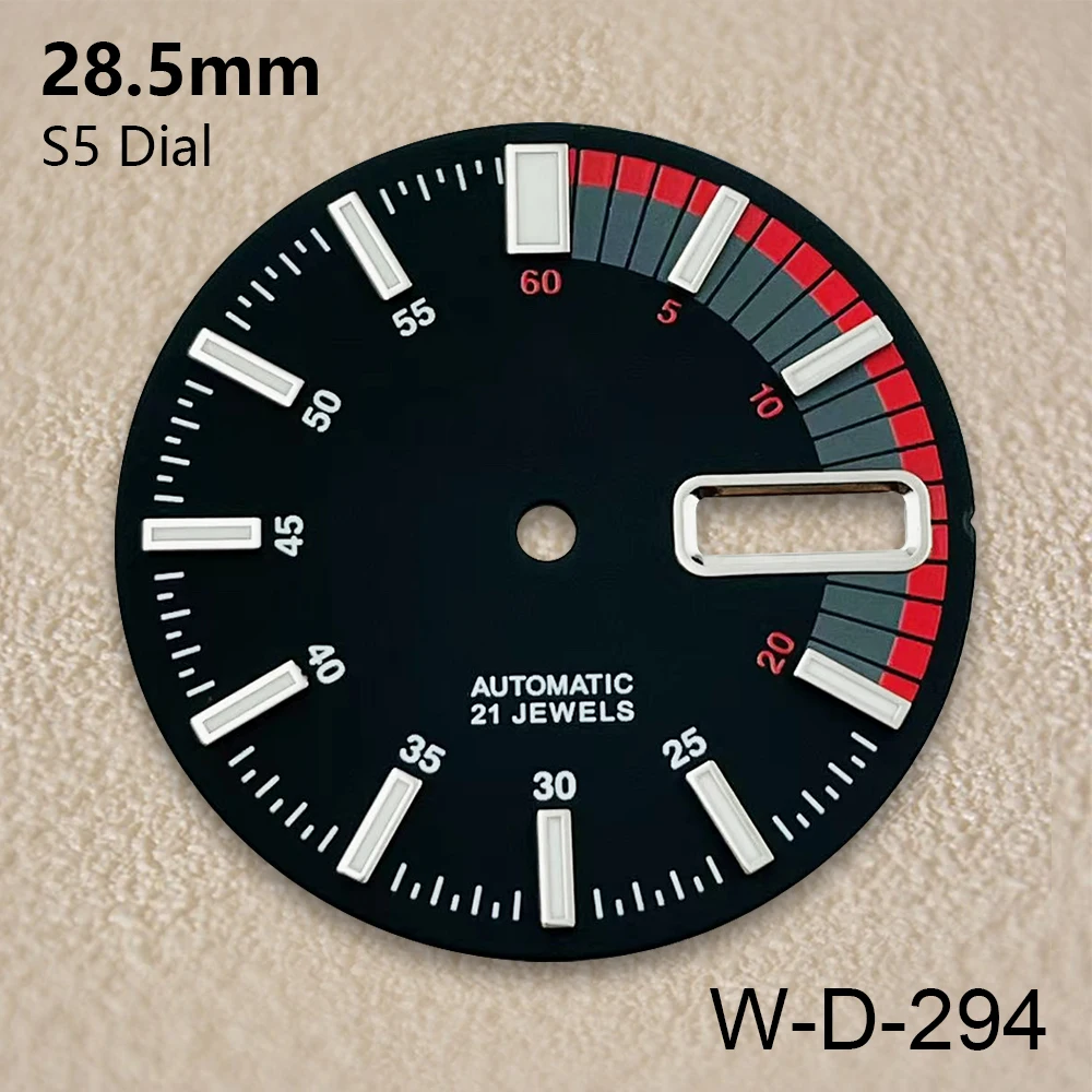 28.5mm S5 Logo Colorful Dial Fit NH36/4R36 Movement Green Luminous Dual Calendar High-Quality Watch Modified Accessories
28.5mm S5 Logo Colorful Dial Fit NH36/4R36 Movement Green Luminous Dual Calendar High-Quality Watch Modified Accessories