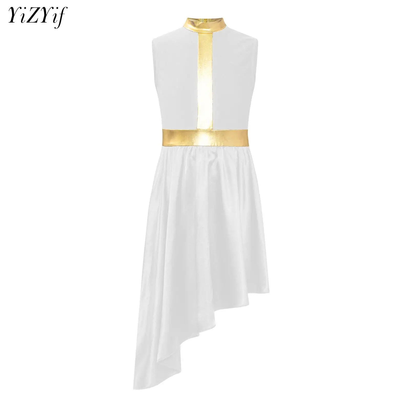 Kids Girls Modern Liturgical Praise Dance Dress Sleeveless Contrast Color Leotard Dress Worship Church Choir Performance Costume
Kids Girls Modern Liturgical Praise Dance Dress Sleeveless Contrast Color Leotard Dress Worship Church Choir Performance Costume