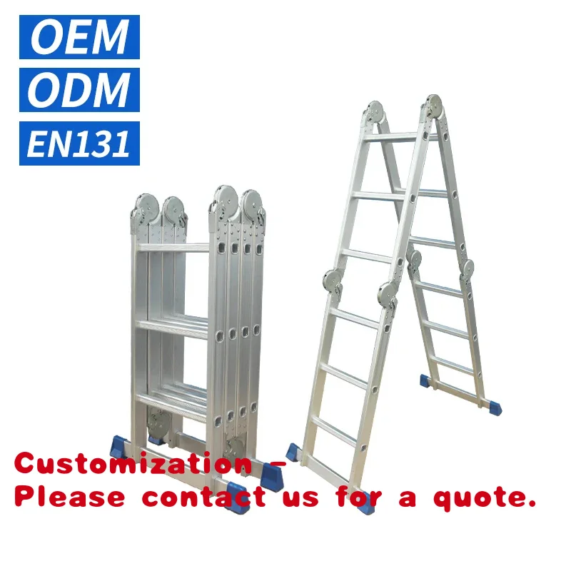 Customize.Modern Industrial 4x3 Silver Aluminum Telescopic Folding Multi-Functional Ladder Compact Stairs Outdoor CE/EN131 Certi
Customize.Modern Industrial 4x3 Silver Aluminum Telescopic Folding Multi-Functional Ladder Compact Stairs Outdoor CE/EN131 Certi
