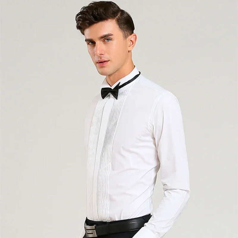 French Cuff Solid Color Wing Tip Collar Men Formal Dress Shirts Men's Tuxedo Shirts Bridegroom Wedding Shirts Men Stage Costume
French Cuff Solid Color Wing Tip Collar Men Formal Dress Shirts Men's Tuxedo Shirts Bridegroom Wedding Shirts Men Stage Costume
