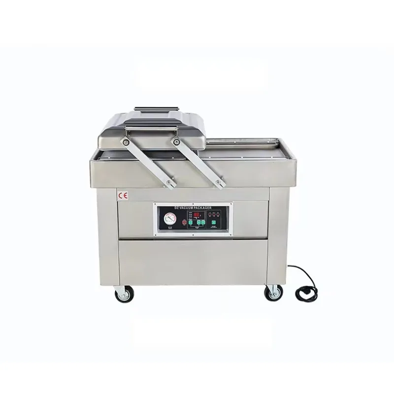 Double Chamber Vacuum Packaging Machine for Seafood Fresh Meat Packing Sealing Machine
Double Chamber Vacuum Packaging Machine for Seafood Fresh Meat Packing Sealing Machine