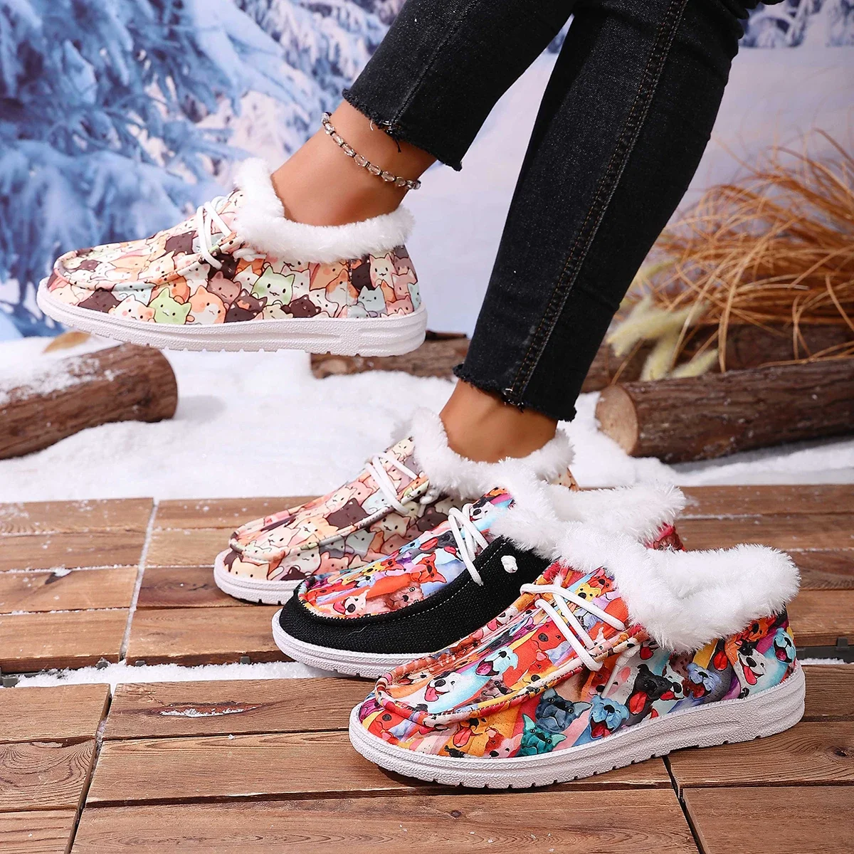 2025 Women Snow Boots Fluff Comfortable Women Casual Lace Up Warm Shoes Lightweight Plus Size Thickened Cotton Shoes for Women
2025 Women Snow Boots Fluff Comfortable Women Casual Lace Up Warm Shoes Lightweight Plus Size Thickened Cotton Shoes for Women